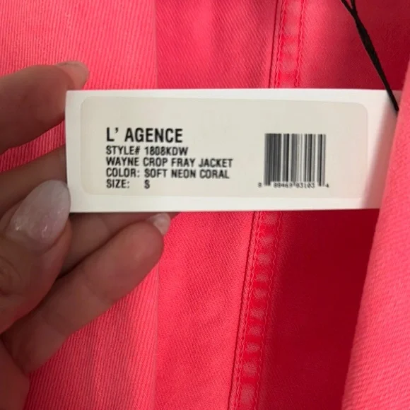 L'AGENCE Pink Tailored Blazer Jackets - Picture 2 of 6